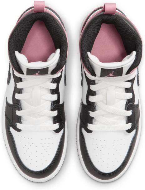 Jordan 1 Mid Kleuterschoenen Wit