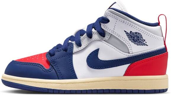 Jordan 1 Mid Kleuterschoenen Wit