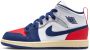 Jordan 1 Mid Kleuterschoenen Wit - Thumbnail 1