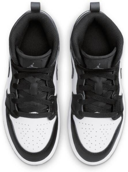 Jordan Aj1 Mid Unisex Schoenen Zwart Maat: 28 Leer Foot Locker - Foto 4