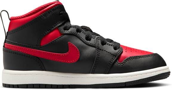 Jordan 1 Mid Kleuterschoenen Zwart