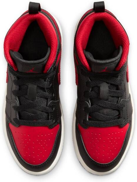 Jordan 1 Mid Kleuterschoenen Zwart