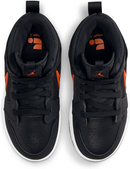 Jordan 1 Mid RM EasyOn kleuterschoenen Zwart
