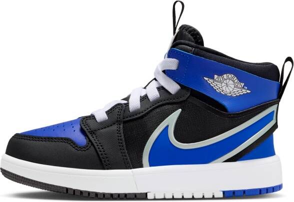 Jordan 1 Mid Unisex Schoenen Zwart Maat: 33.5 Mesh Synthetisch Foot Locker
