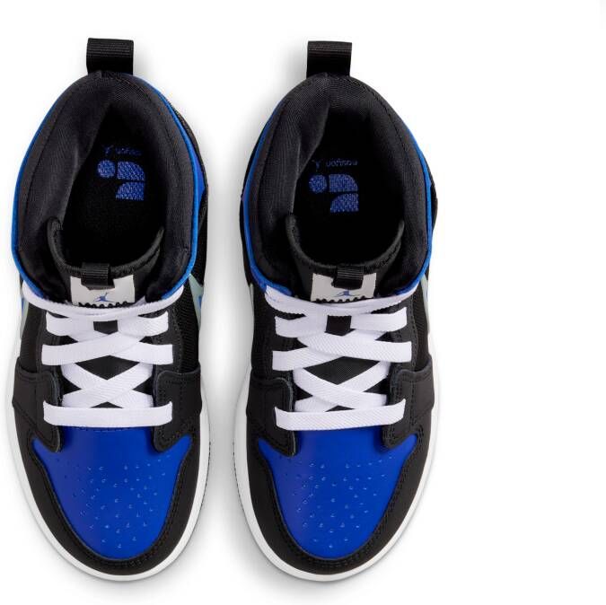 Jordan 1 Mid RM EasyOn kleuterschoenen Zwart