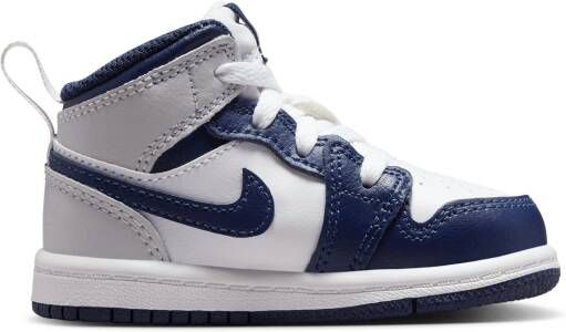 Jordan Aj1 Mid Unisex Schoenen Wit Maat: 19.5 Leer Foot Locker - Foto 4