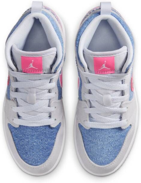 Jordan 1 Mid SE kleuterschoenen Blauw - Foto 4