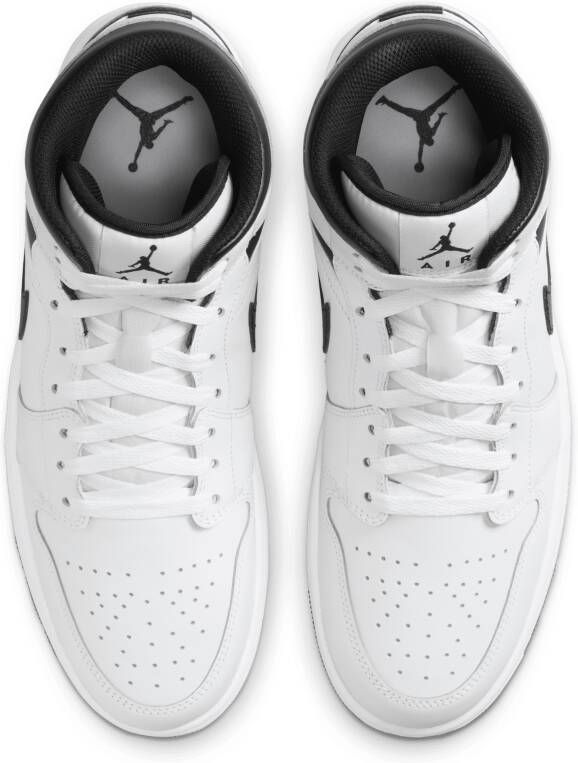 Jordan 1 Mid Heren Schoenen Wit Maat: 40.5 Leer Synthetisch Foot Locker - Foto 4