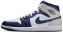 Jordan Aj1 Mid Heren Schoenen Wit Maat: 40.5 Leer Synthetisch Foot Locker - Thumbnail 1