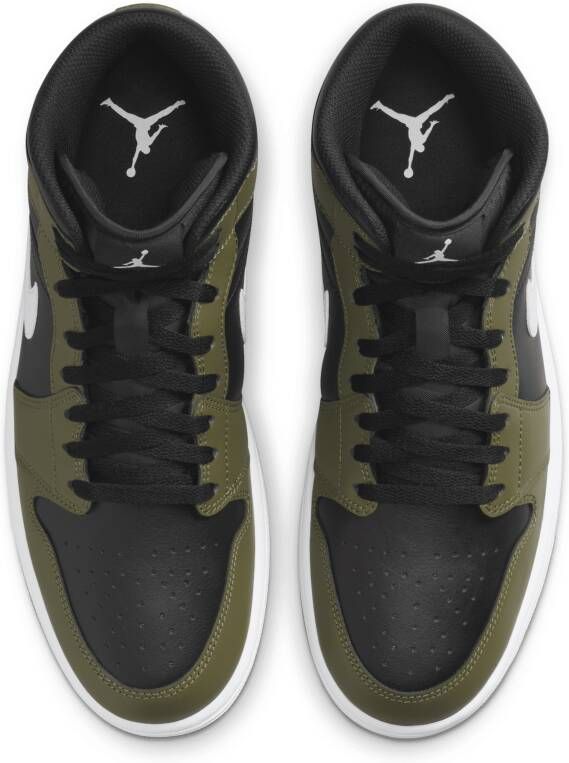 Jordan Aj1 Heren Schoenen Zwart Maat: 40.5 Leer Foot Locker - Foto 4