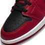 Nike Air Jordan 1 Mid Reverse Bred (2021) (GS) 554725-660 BRED Zwart Rood Schoenen - Thumbnail 12
