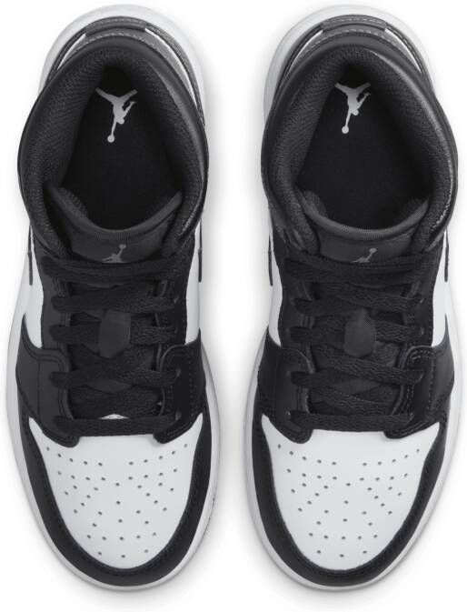 Jordan Aj1 Mid Unisex Schoenen Zwart Maat: 36.5 Leer Foot Locker - Foto 4