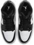 Jordan Aj1 Mid Heren Schoenen Zwart Maat: 42.5 Leer Synthetisch Foot Locker - Thumbnail 4