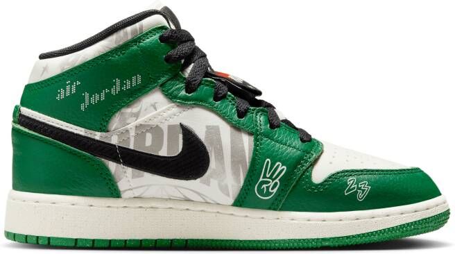 Jordan Air 1 Mid SE Kinderschoenen Groen