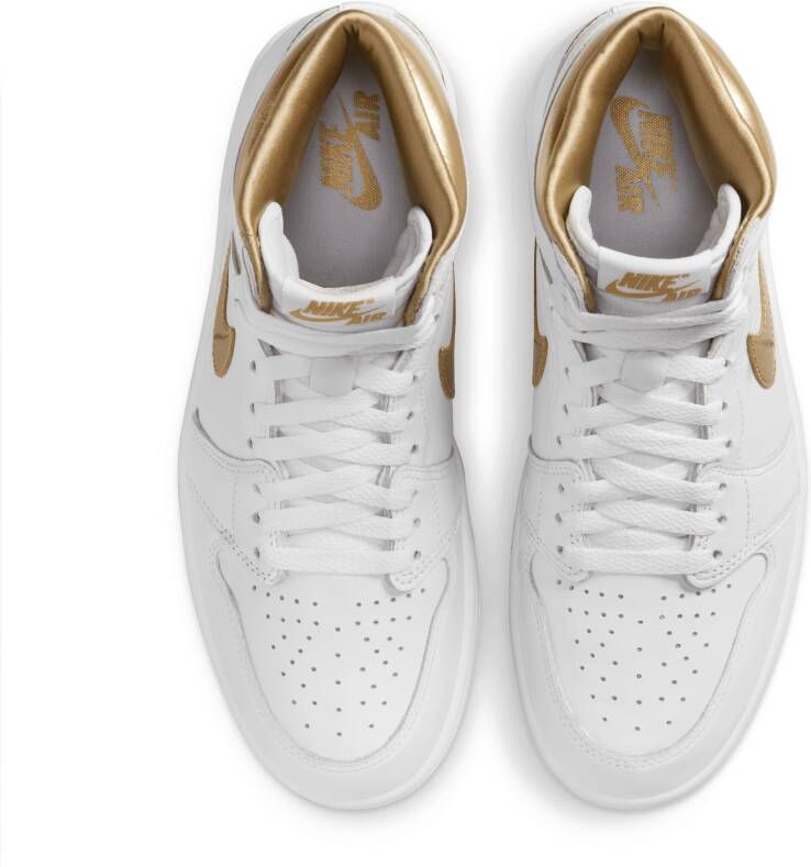 Jordan Air 1 Retro High OG 'White and Gold' damesschoenen Wit