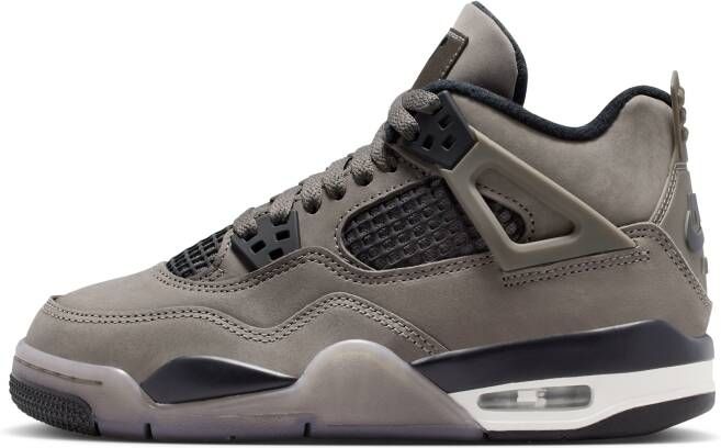 Jordan Air  4 Retro 'Cave Stone and Black' kinderschoenen Grijs