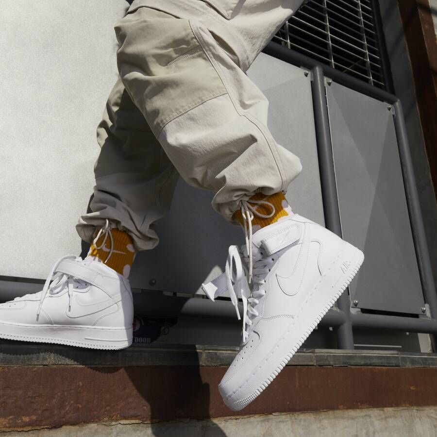 Nike Air Force 1 Mid basisschool Schoenen White Leer Textil Foot Locker - Foto 9