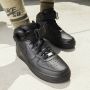 Nike Air Force 1 Mid 07 Triple Black Heren Sneakers Schoenen Zwart CW2289 - Thumbnail 4