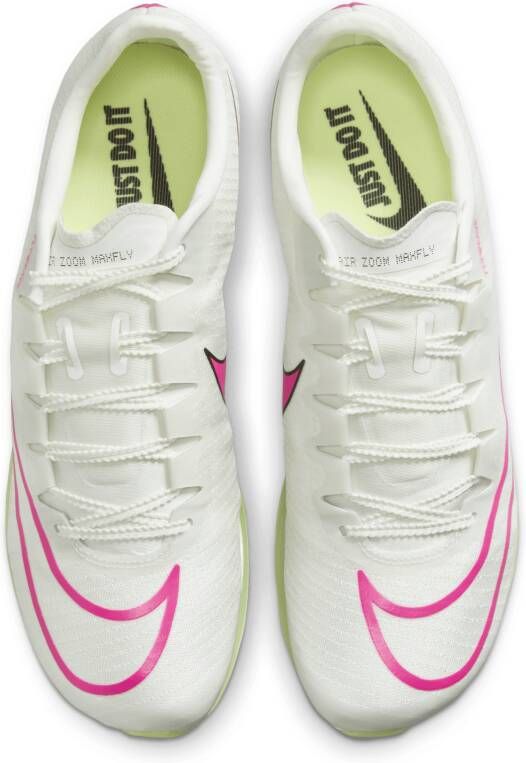Nike Air Zoom Maxfly Track and field sprinting spikes Wit