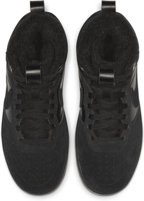 Nike Kids Zwarte Nike Hoge Sneaker Court Borough Mid Kids - Foto 6