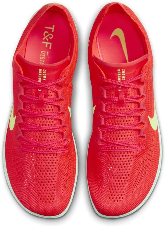 Nike Dragonfly 2 track and field distance spikes Rood