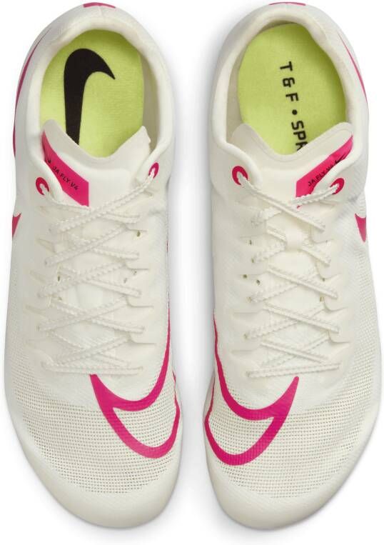 Nike Zoom Ja Fly 4 track and field sprinting spikes Wit