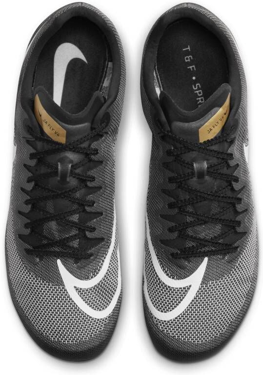 Nike Ja Fly 4 Track and Field sprinting spikes Zwart