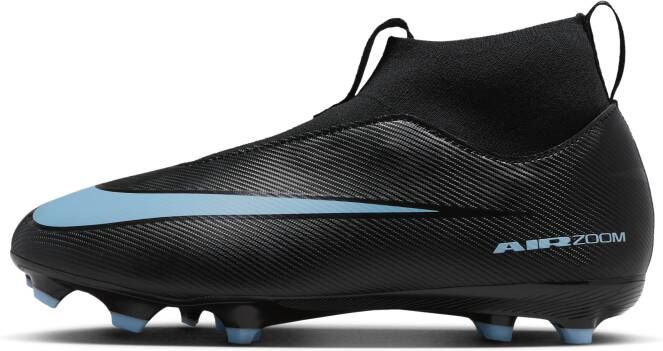 Nike Jr. Mercurial Superfly 10 Academy high-top voetbalschoenen voor kleuters kids (meerdere ondergronden) Zwart