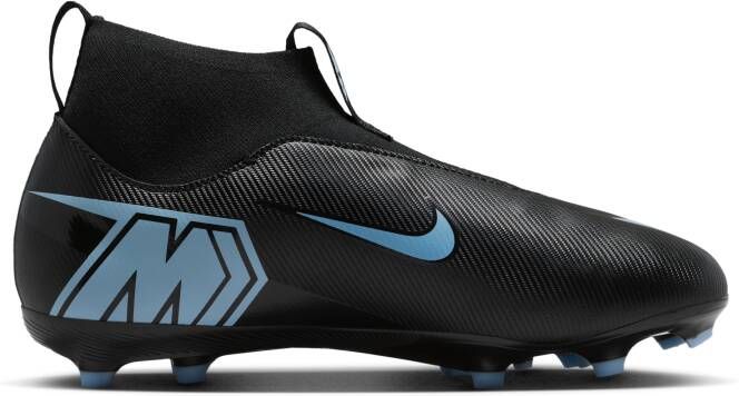 Nike Jr. Mercurial Superfly 10 Academy high-top voetbalschoenen voor kleuters kids (meerdere ondergronden) Zwart