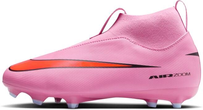 Nike Jr. Mercurial Superfly 10 Academy high-top voetbalschoenen voor kleuters kids (meerdere ondergronden) Roze