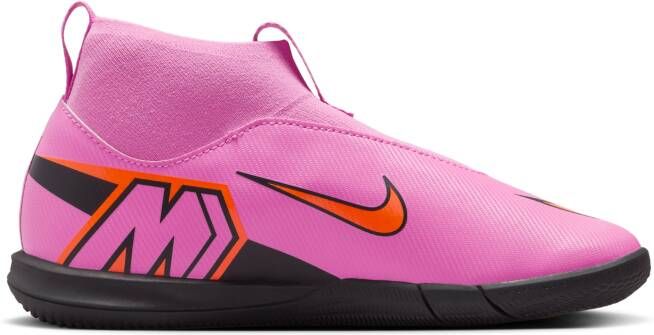 Nike Jr. Mercurial Superfly 10 Academy high top zaalvoetbalschoenen voor kleuters kids Roze