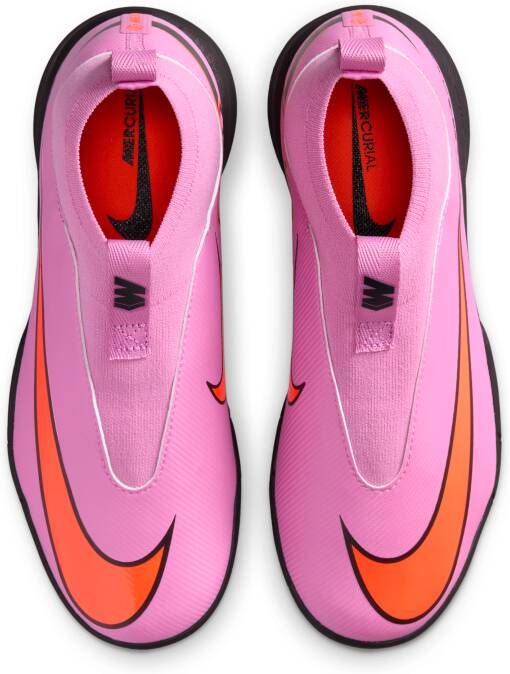 Nike Jr. Mercurial Superfly 10 Academy high top zaalvoetbalschoenen voor kleuters kids Roze