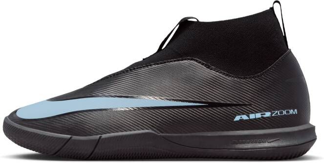Nike Jr. Mercurial Superfly 10 Academy high top zaalvoetbalschoenen voor kleuters kids Zwart