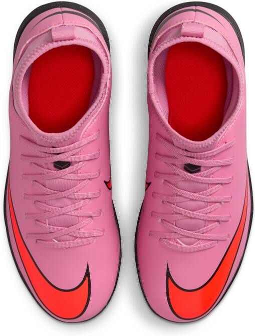 Nike Jr. Mercurial Superfly 10 Club high-top voetbalschoenen voor kleuters kids (turf) Roze