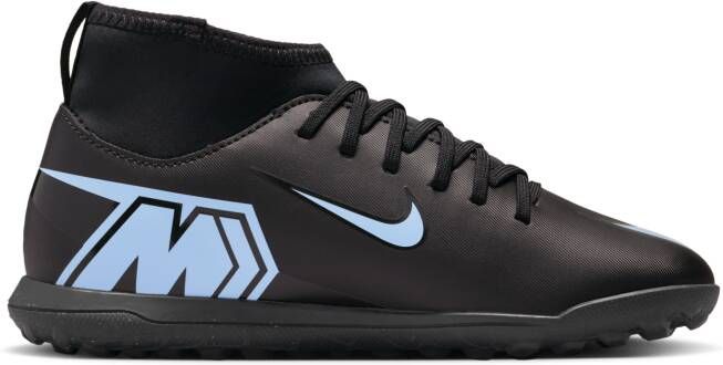 Nike Jr. Mercurial Superfly 10 Club high-top voetbalschoenen voor kleuters kids (turf) Zwart - Foto 3