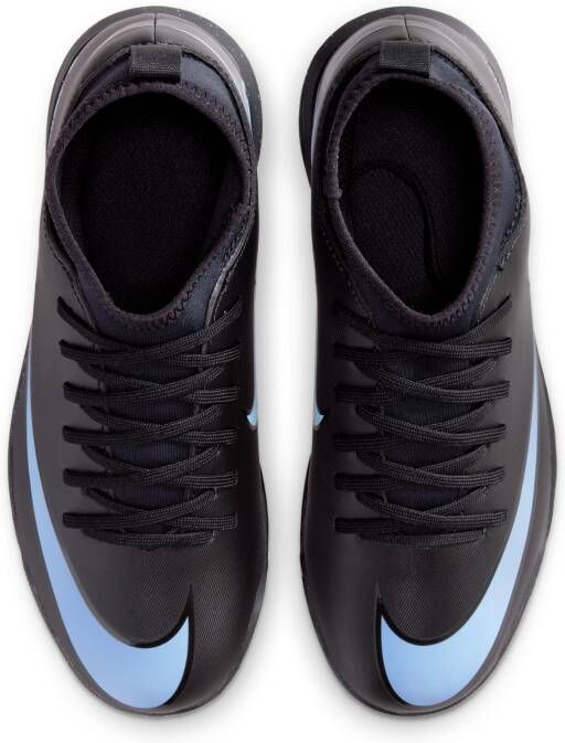 Nike Jr. Mercurial Superfly 10 Club high-top voetbalschoenen voor kleuters kids (turf) Zwart - Foto 4