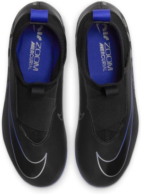 Nike Jr. Mercurial Superfly 9 Academy high top voetbalschoenen voor kleuters kids (kunstgras) Zwart