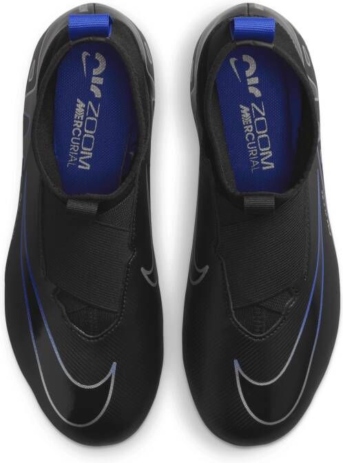 Nike Jr. Mercurial Superfly 9 Academy high top voetbalschoenen voor kleuters kids (meerdere ondergronden) Zwart