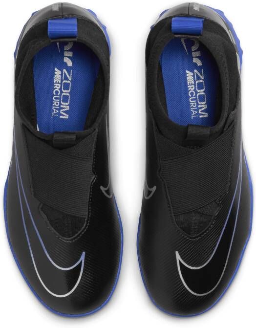 Nike Jr. Mercurial Superfly 9 Academy high-top voetbalschoen voor kleuters kids (turf) Zwart