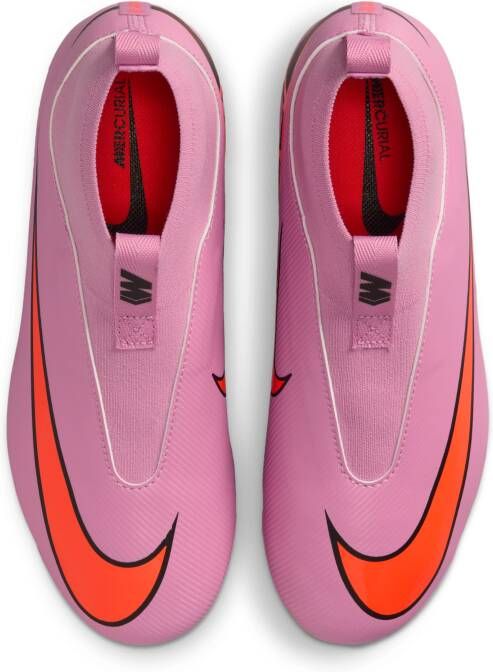 Nike Jr. Mercurial Superfly 10 Academy high-top voetbalschoenen voor kleuters kids (kunstgras) Roze - Foto 4