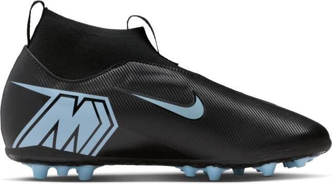 Nike Jr. Mercurial Superfly 10 Academy high-top voetbalschoenen voor kleuters kids (kunstgras) Zwart - Foto 3