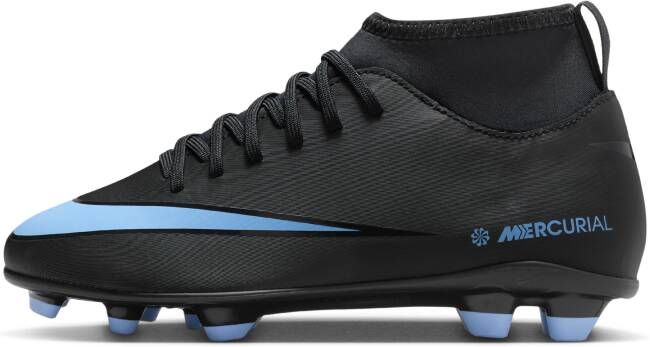 Nike Jr. Mercurial Superfly 10 Club high-top voetbalschoenen voor kleuters kids (meerdere ondergronden) Zwart