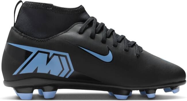 Nike Jr. Mercurial Superfly 10 Club high-top voetbalschoenen voor kleuters kids (meerdere ondergronden) Zwart