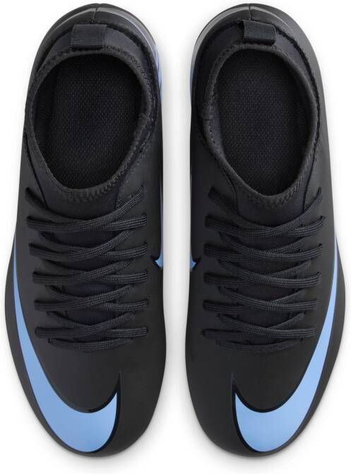 Nike Jr. Mercurial Superfly 10 Club high-top voetbalschoenen voor kleuters kids (meerdere ondergronden) Zwart