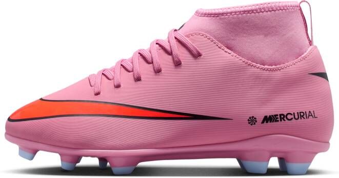 Nike Jr. Mercurial Superfly 10 Club high-top voetbalschoenen voor kleuters kids (meerdere ondergronden) Roze