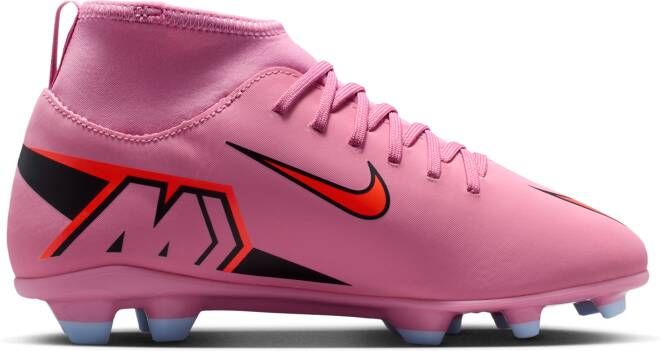 Nike Jr. Mercurial Superfly 10 Club high-top voetbalschoenen voor kleuters kids (meerdere ondergronden) Roze