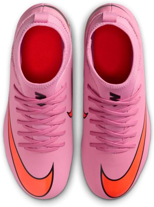 Nike Jr. Mercurial Superfly 10 Club high-top voetbalschoenen voor kleuters kids (meerdere ondergronden) Roze