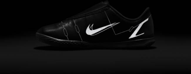 Nike Jr. Mercurial Vapor 14 Club IC Zaalvoetbalschoen voor kleuters kids Zwart