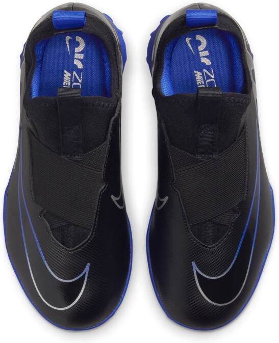 Nike Jr. Mercurial Vapor 15 Academy low top voetbalschoenen voor kleuters kids (turf) Zwart