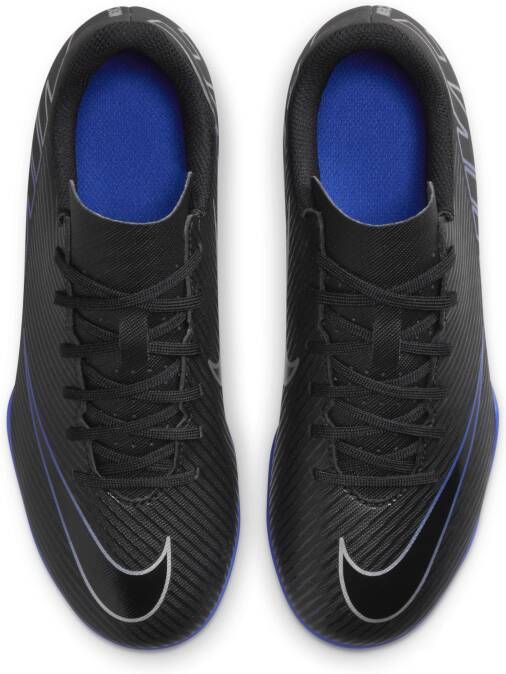 Nike Jr. Mercurial Vapor 15 Club low-top voetbalschoen voor kleuters kids (meerdere ondergronden) Zwart